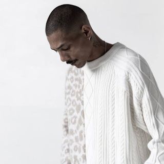 スタンプド(STAMPD)のSTAMPD Cheetah Blocked Sweater White XL(ニット/セーター)