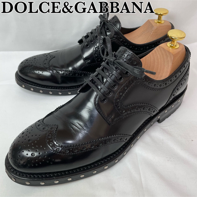 DOLCE&GABBANA(ドルチェアンドガッバーナ)の【希少】ドルチェ&ガッバーナ ウィングチップ スタッズ レディースの靴/シューズ(ローファー/革靴)の商品写真