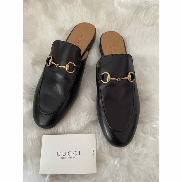 Gucci(グッチ)のGUCCI  プリンスタウン　ビットスリッパ　ブラック　38 レディースの靴/シューズ(ローファー/革靴)の商品写真