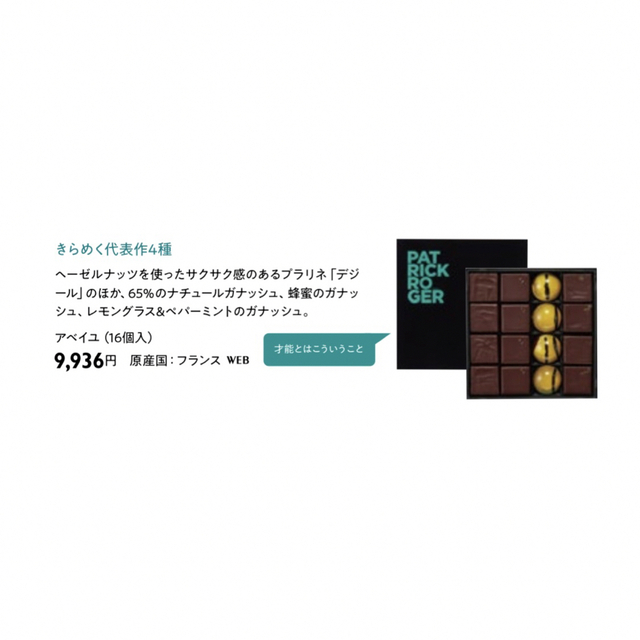 サロンデュショコラ　チョコレート　パトリック・ロジェ　【送料無料/新品】