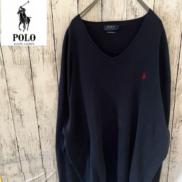 POLO（RALPH LAUREN） - 【ビンテージ】ポロ ラルフローレン ニット V