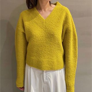 ルシェルブルー(LE CIEL BLEU)のルシェルブルー Roop yarn Vneck Knit 送込み 美品(ニット/セーター)