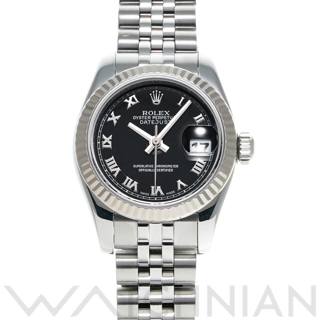 ROLEX - 中古 ロレックス ROLEX 179174 M番(2007年頃製造) ブラック レディース 腕時計