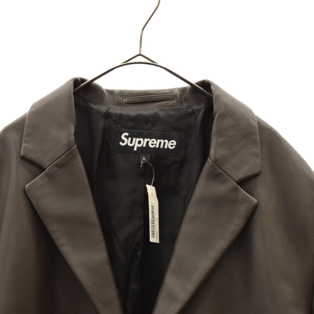 Supreme(シュプリーム)のSUPREME シュプリーム 22AW Leather Blazer レザーブレーザー ジャケット ブラウン メンズのジャケット/アウター(フライトジャケット)の商品写真