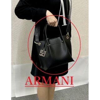 ARMANI EXCHANGE - AX ミニ ハンドバッグ 1622 ブラック ロゴチャーム ...