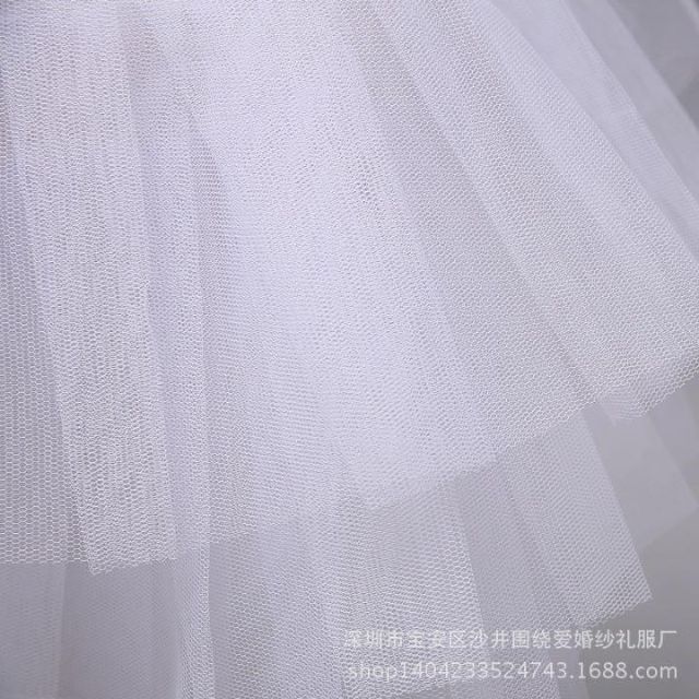チュール パニエ　45cm 3段 ホワイト　コスプレ　衣装　ドレス　ボリューム レディースのスカート(その他)の商品写真