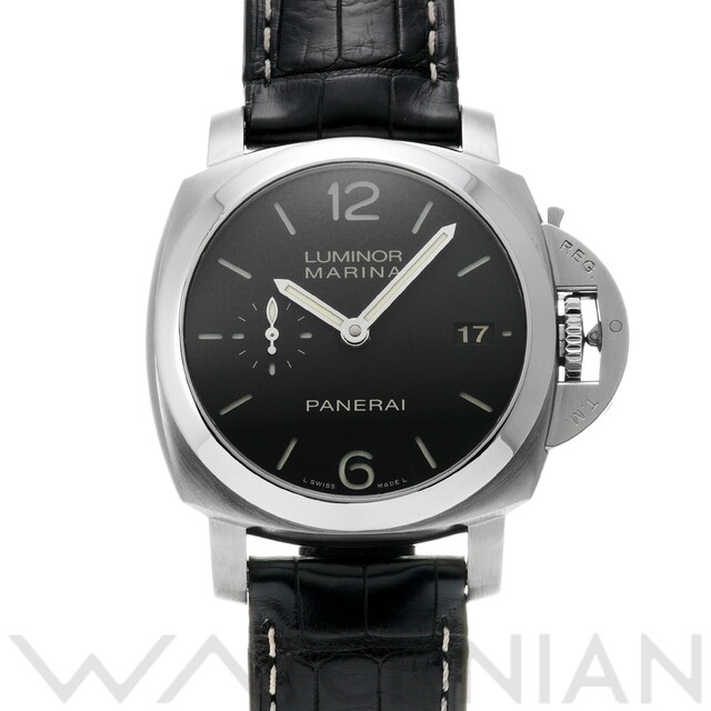 OFFICINE PANERAI - 中古 11/3研磨済み パネライ OFFICINE PANERAI PAM00392 P番(2013年製造) ブラック メンズ 腕時計