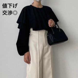 ジュノア(JUNOAH)のLouere ケープカラーブラウス Cape Collar Blouse(シャツ/ブラウス(長袖/七分))