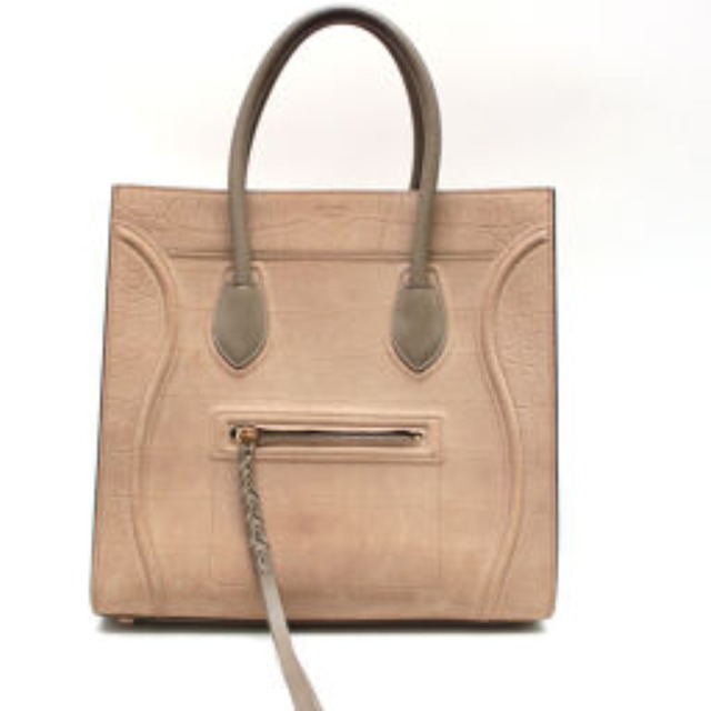 手数料安い クロコ型押し ハンドバッグ CELINE セリーヌ - celine