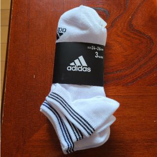 アディダス(adidas)のアディダス adidasアンクルソックス3足組24～26㎝(ソックス)