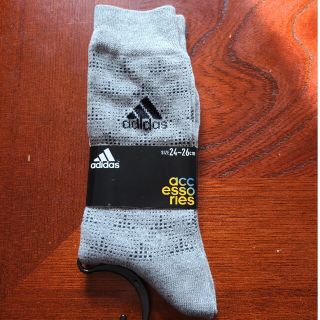 アディダス(adidas)のアディダス adidasソックス・グレー24～26㎝(ソックス)