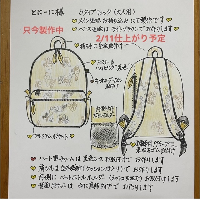 とにーに様仕上がりイメージの作図です