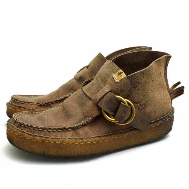 ビズビム／VISVIM チャッカブーツ シューズ 靴 メンズ 男性 男性用レザー 革 本革 ブラウン 茶  SKYNARD RING MOCCASIN-FOLK  リングモカシン モックトゥ クレープソール ヴィンテージ加工