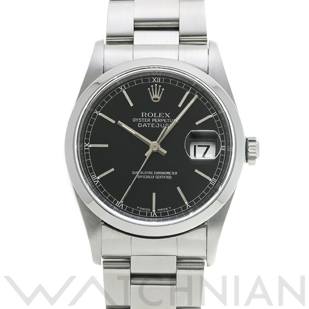 ROLEX - 中古 ロレックス ROLEX 16200 U番(1998年頃製造) ブラック メンズ 腕時計