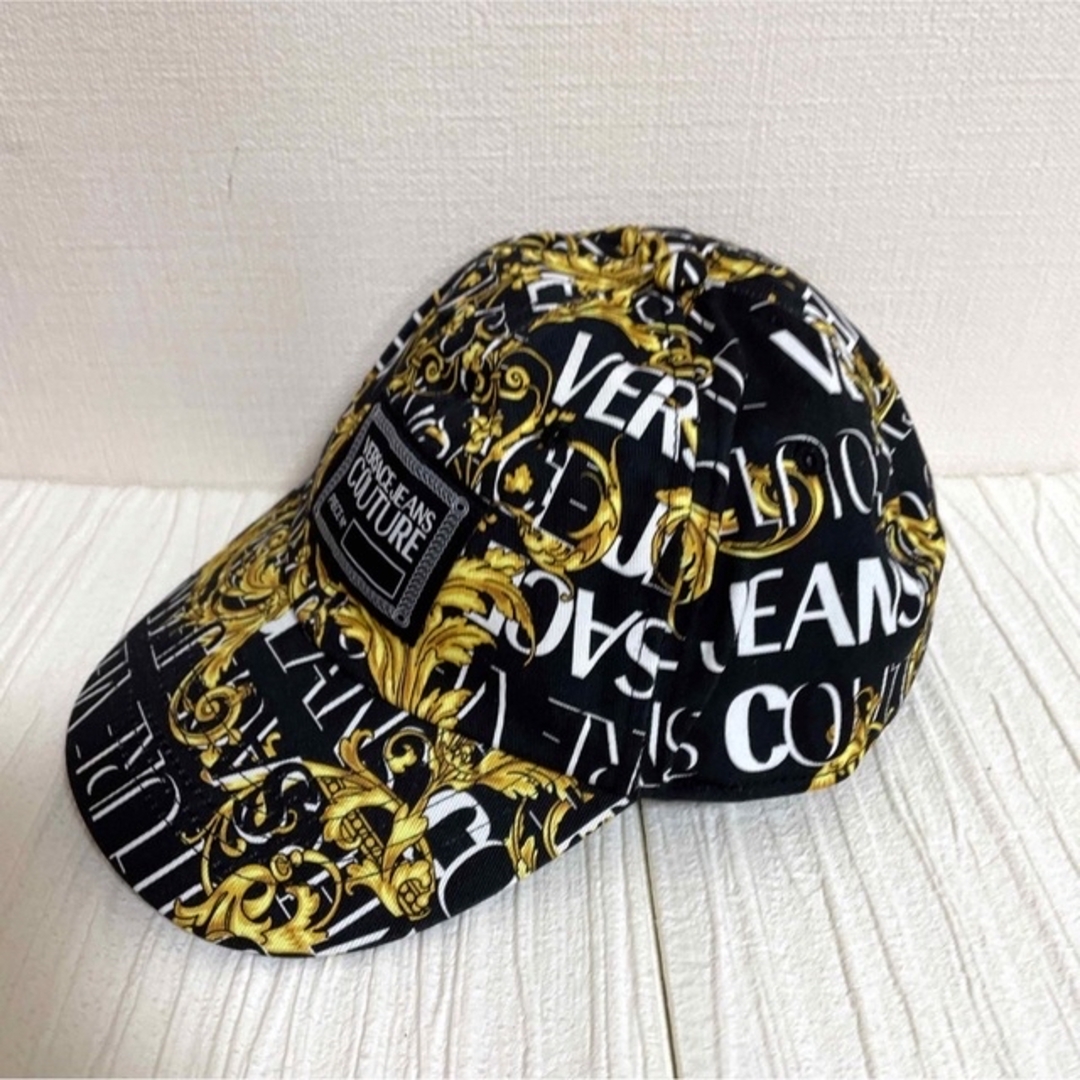 VERSACE JEANS COUTURE 帽子　キャップ　バロック　ブラック