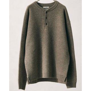 ジャーナルスタンダード(JOURNAL STANDARD)のHAMILTON WOOL GATER ヘンリーネックニット（グレーA）(ニット/セーター)