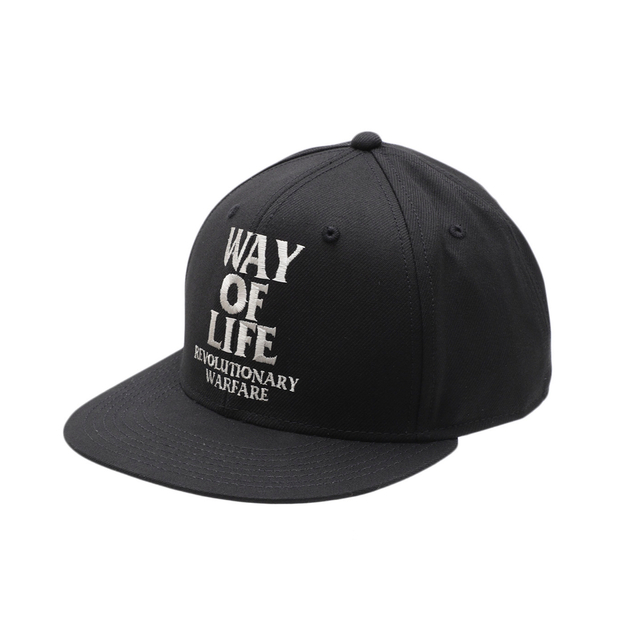 RATS EMBROIDERY CAP " WAY OF LIFE "BLACK