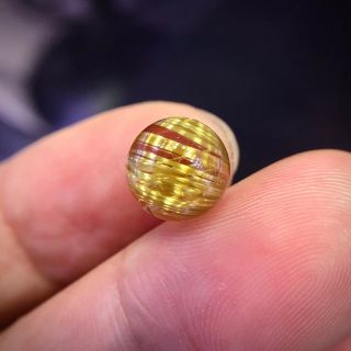 天然】タイチンクオーツ 丸玉 9.4mm-