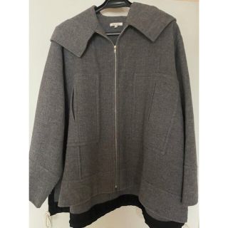 最終値下げ ブラミンク BLAMINK ケープ風コート グレー 38サイズ