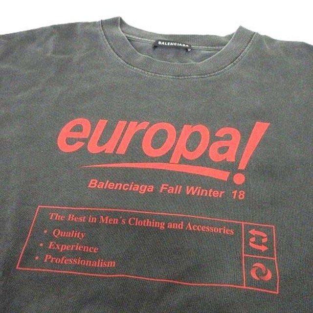 Balenciaga(バレンシアガ)のバレンシアガ 18AW europa! Tシャツ 半袖 カットソー S グレー メンズのトップス(Tシャツ/カットソー(半袖/袖なし))の商品写真