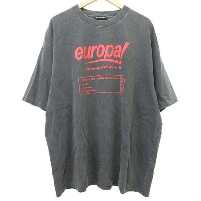 Balenciaga(バレンシアガ)のバレンシアガ 18AW europa! Tシャツ 半袖 カットソー S グレー メンズのトップス(Tシャツ/カットソー(半袖/袖なし))の商品写真