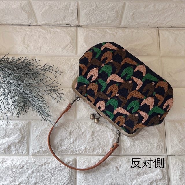 ミナペルホネン ハンドメイド がま口ポーチ がま口ショルダー バッグ