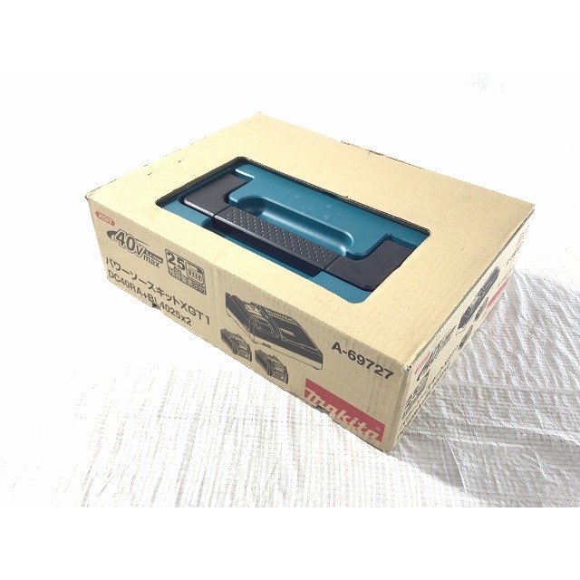 ☆未使用品☆makita マキタ 40Vmax 2.5Ah パワーソースキットXGT1 A-69727 バッテリー2個(BL4025) 充電器(DC40RA) ケース付 65560