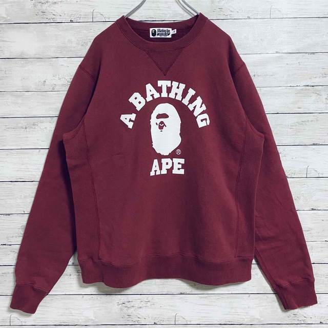 状態希少★A BATHING APE® アベイシングエイプ ロゴスウェットシャツ