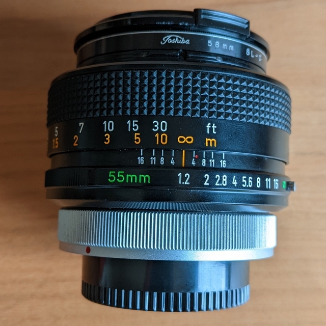 レンズ(単焦点)Canon FD 55mm f1.2 s.s.c