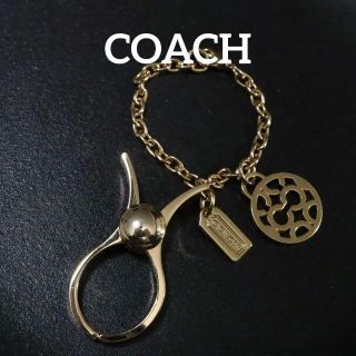 コーチ(COACH)の【匿名配送】COACH コーチ キーホルダー ゴールド ロゴ(チャーム)