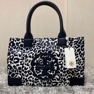 Tory Burch トリーバーチ トートバッグ ヒョウ柄 ネイビー