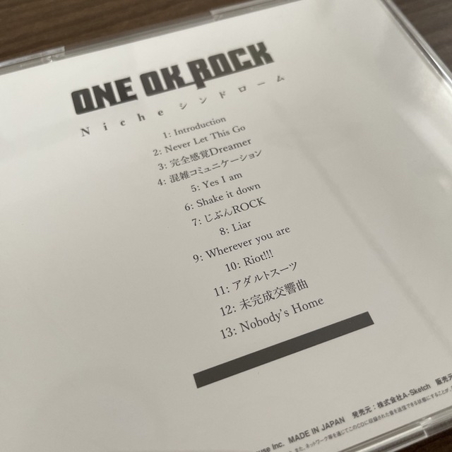 ONE OK ROCK(ワンオクロック)のONE OK ROCK Nicheシンドローム エンタメ/ホビーのCD(ポップス/ロック(邦楽))の商品写真