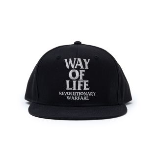 ラッツ(RATS)のRATS/EMBROIDERY CAP "WAY OF LIFE" ブラック(キャップ)