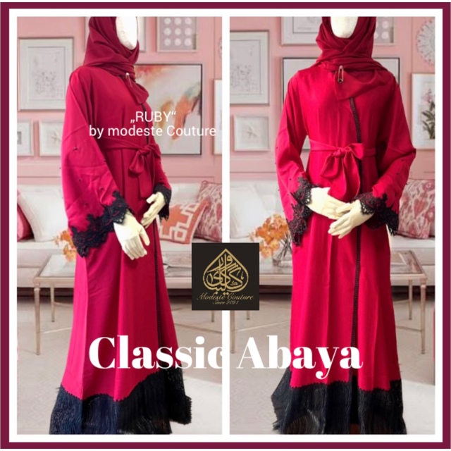 Made in UAE クラシック” ruby abaya “⭐︎