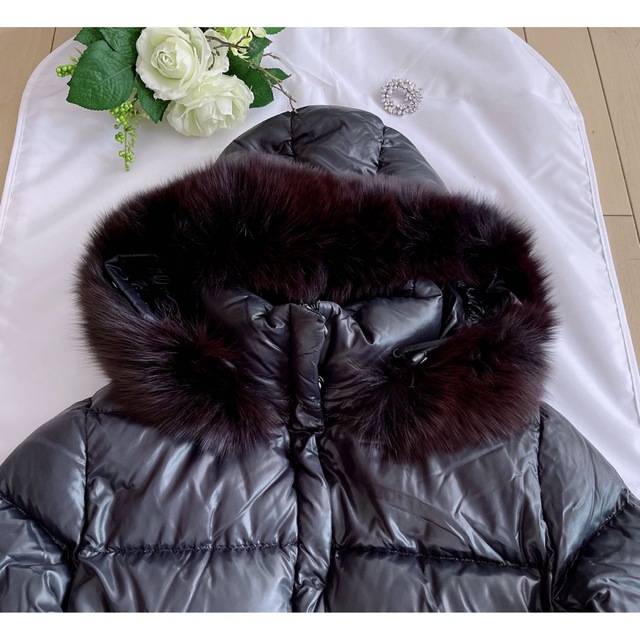 デュベティカ フォックスファー付きロングダウンコート38 極美品 Rene