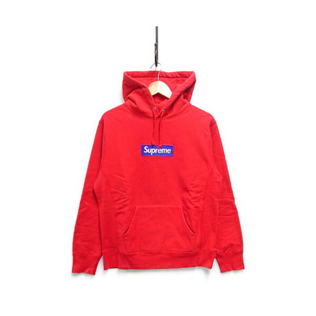 SUPREME シュプリーム 17AW Box Logo Hooded Sweatshirt BOXロゴ スウェット パーカー レッド サイズM 正規品 / 29243約47cm着丈