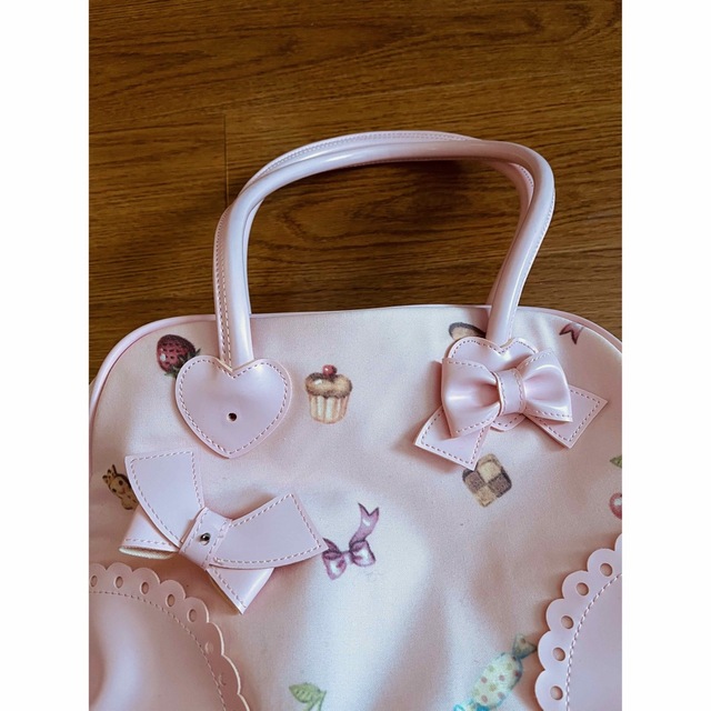 Angelic Pretty(アンジェリックプリティー)のAngelicPretty♡お菓子の国ハンドバッグ  ピンク レディースのバッグ(ハンドバッグ)の商品写真