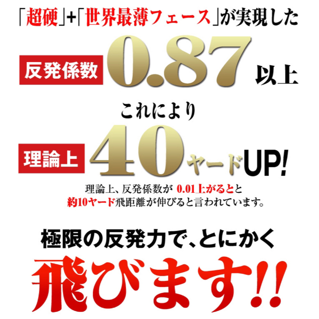 WORKS Golf(ワークスゴルフ)の76歳317Yの超高反発仕様で40yUP! ハイパーブレードΓ  MAX1.7 スポーツ/アウトドアのゴルフ(クラブ)の商品写真