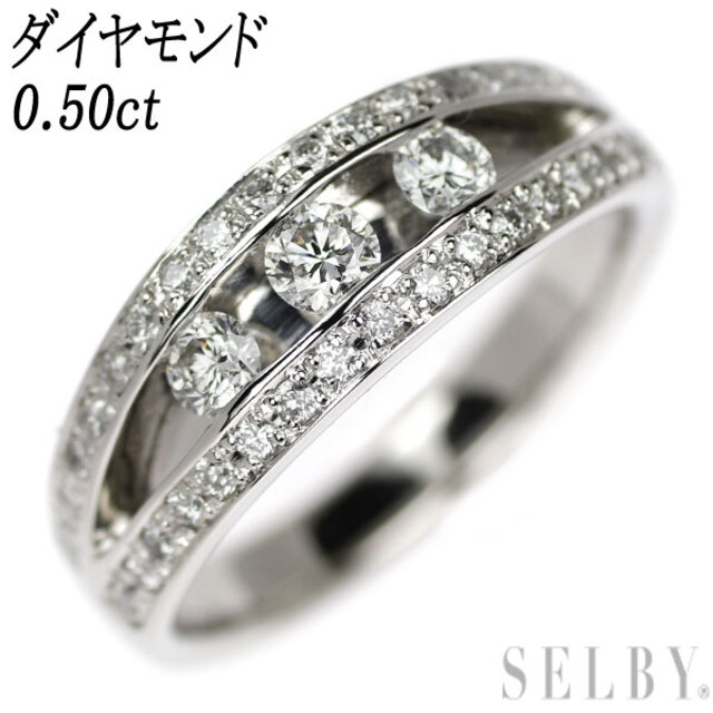 PT900 ダイヤ リング 0.50ct ＃10-