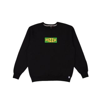 新品 PIZZA SALE CREWNECK トレーナー BLACK スウェット(スウェット)