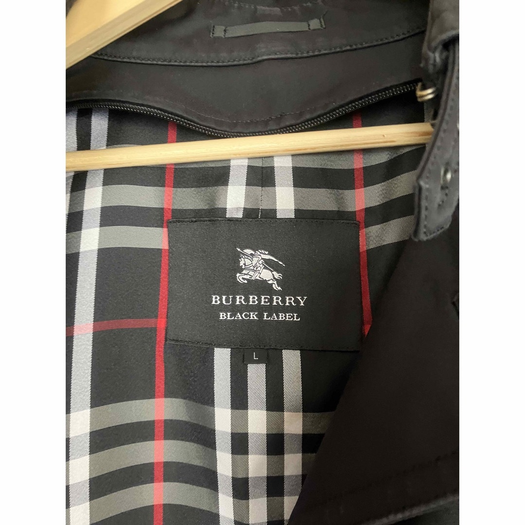 BURBERRY BLACK LABEL(バーバリーブラックレーベル)のバーバリーブラックレーベル　ステンカラーコート　トレンチ　ブラック メンズのジャケット/アウター(ステンカラーコート)の商品写真