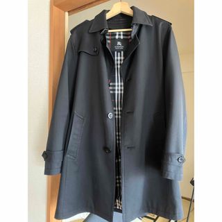 バーバリーブラックレーベル(BURBERRY BLACK LABEL)のバーバリーブラックレーベル　ステンカラーコート　トレンチ　ブラック(ステンカラーコート)