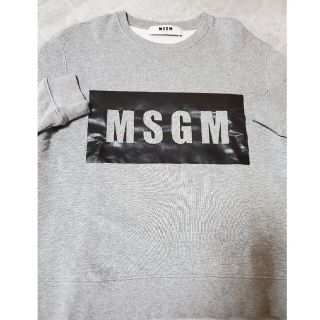 エムエスジイエム(MSGM)の美品⭐MSGM　レディース　スウェットシャツ　トレーナー　グレー　Sサイズ(トレーナー/スウェット)