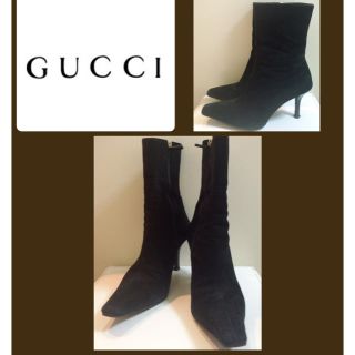 グッチ(Gucci)のグッチ♡ブラックスエード ショートブーツ♡(ブーツ)