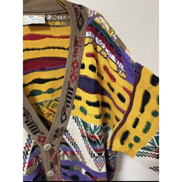 COOGI(クージー)のCOOGI 90s カーディガン クレイジーニット Lサイズ メンズのトップス(カーディガン)の商品写真