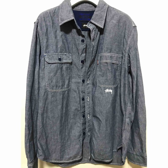 L size】stussy×Levi's シャンブレーシャツ | primmo-flash.fr