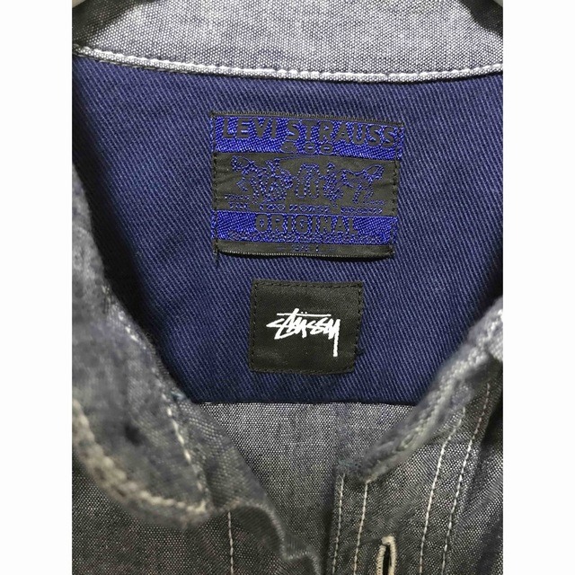 L size】stussy×Levi's シャンブレーシャツ | primmo-flash.fr