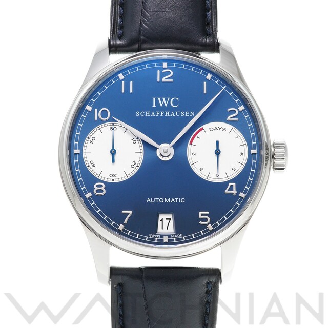 IWC - 中古 インターナショナルウォッチカンパニー IWC IW500112 ブルー /シルバー メンズ 腕時計