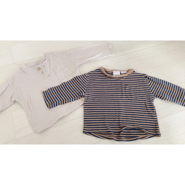 ZARA KIDS(ザラキッズ)のZARAベビー　トップス　ボーダーのみ キッズ/ベビー/マタニティのベビー服(~85cm)(シャツ/カットソー)の商品写真