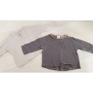 ザラキッズ(ZARA KIDS)のZARAベビー　トップス　ボーダーのみ(シャツ/カットソー)